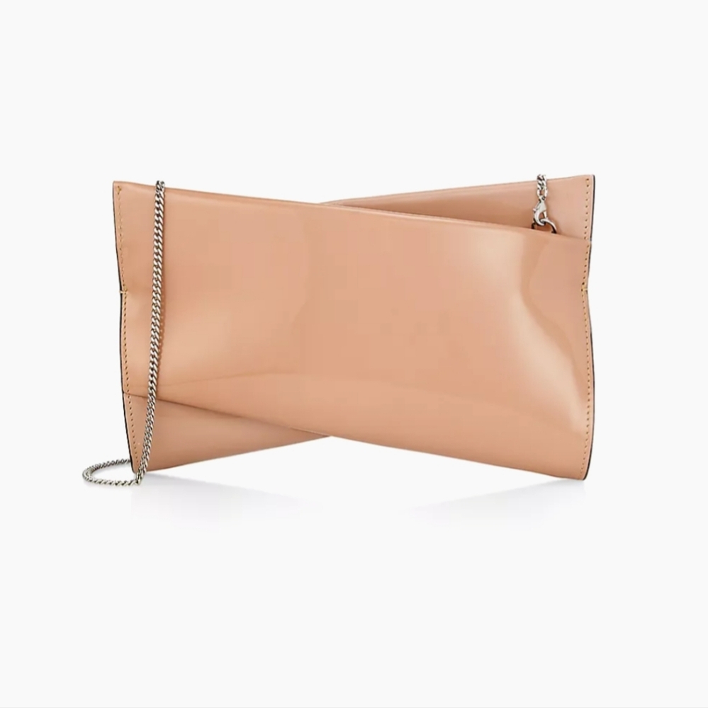 Christian Louboutin Small Loubitwist Patent leather Clutch